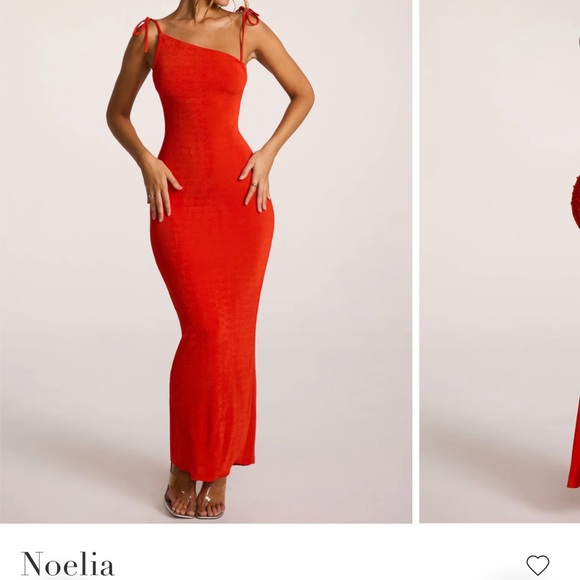 (New with Tags) Noelia Fiery Red Maxi Dress - Picture 3 of 3